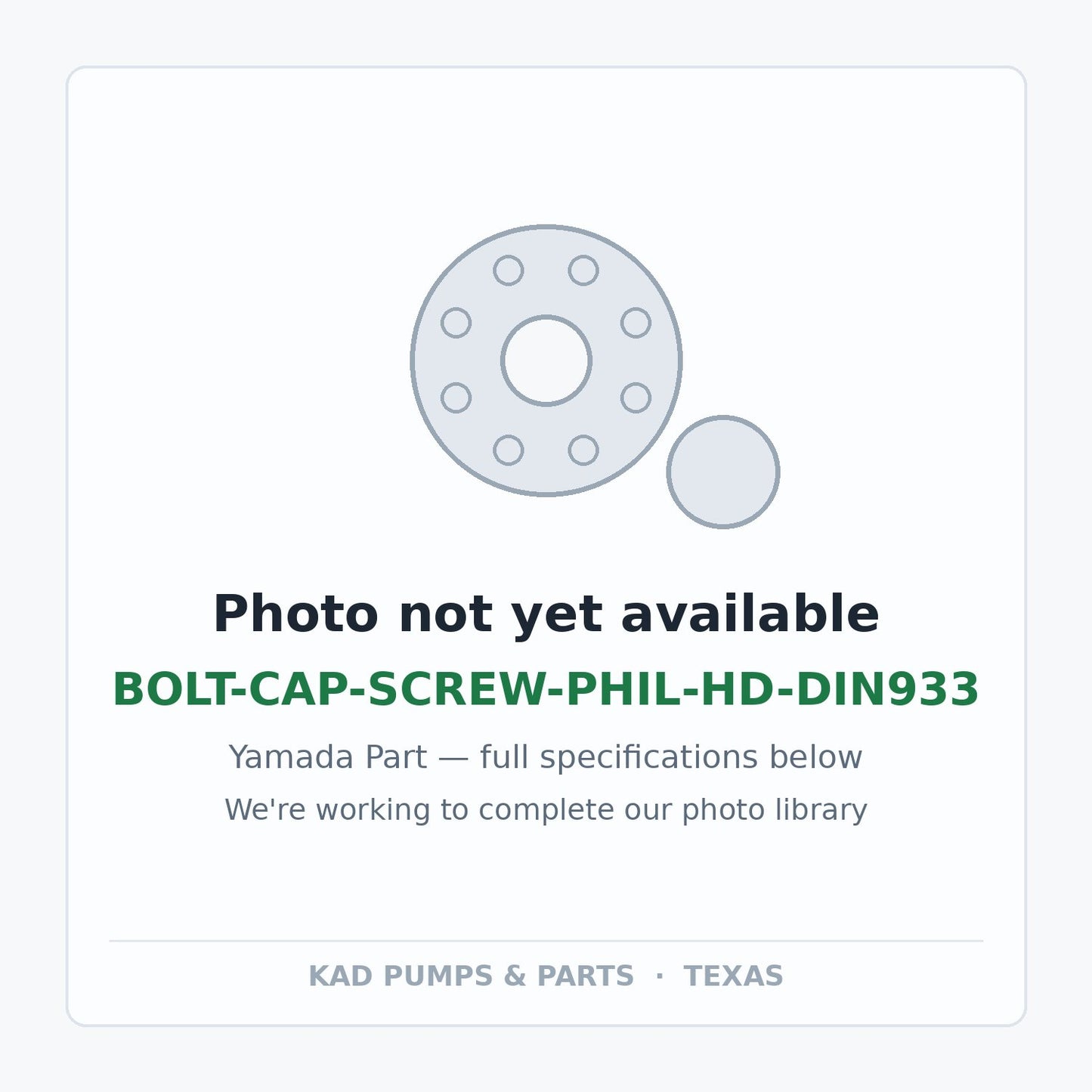 KAD placeholder — BOLT-CAP-SCREW-PHIL-HD-DIN933