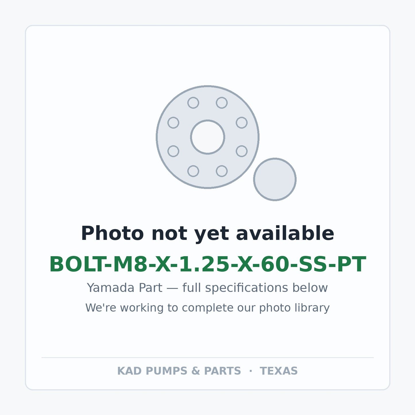 KAD placeholder — BOLT-M8-X-1.25-X-60-SS-PT