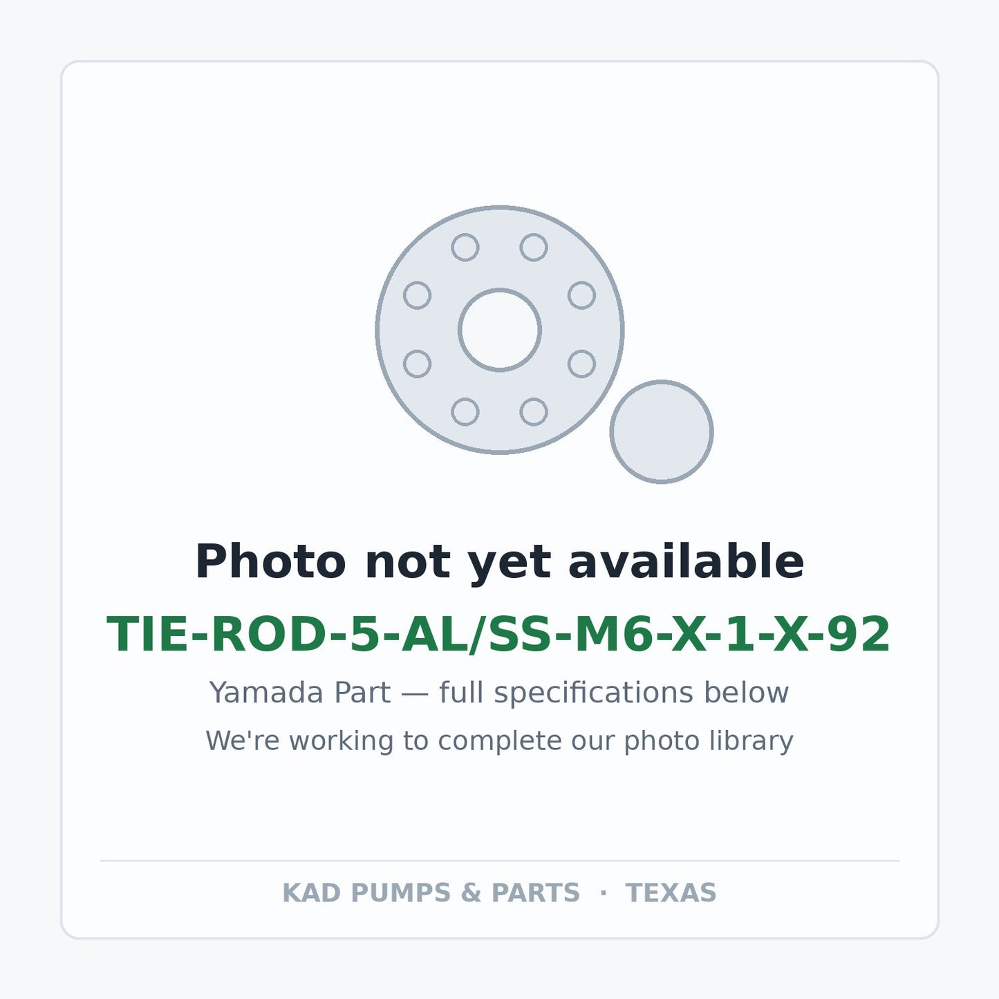 KAD placeholder — TIE-ROD-5-AL/SS-M6-X-1-X-92