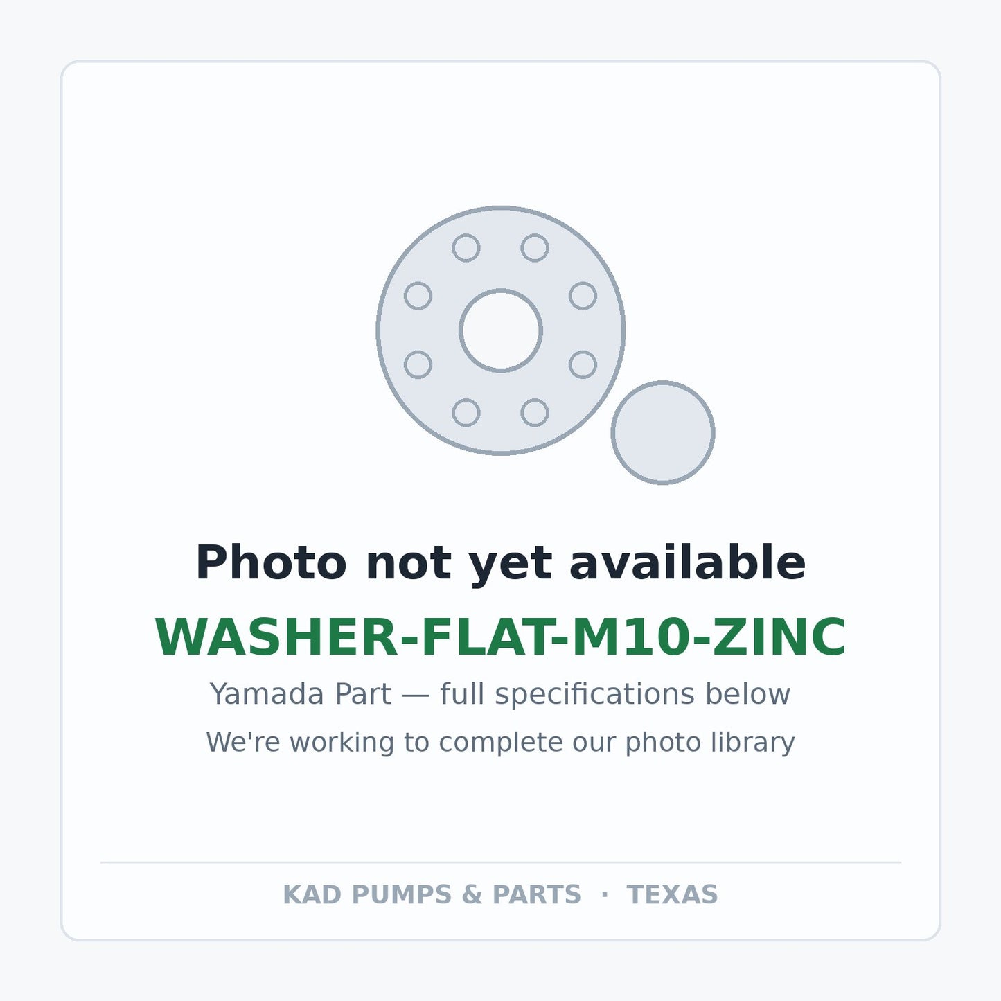 KAD placeholder — WASHER-FLAT-M10-ZINC