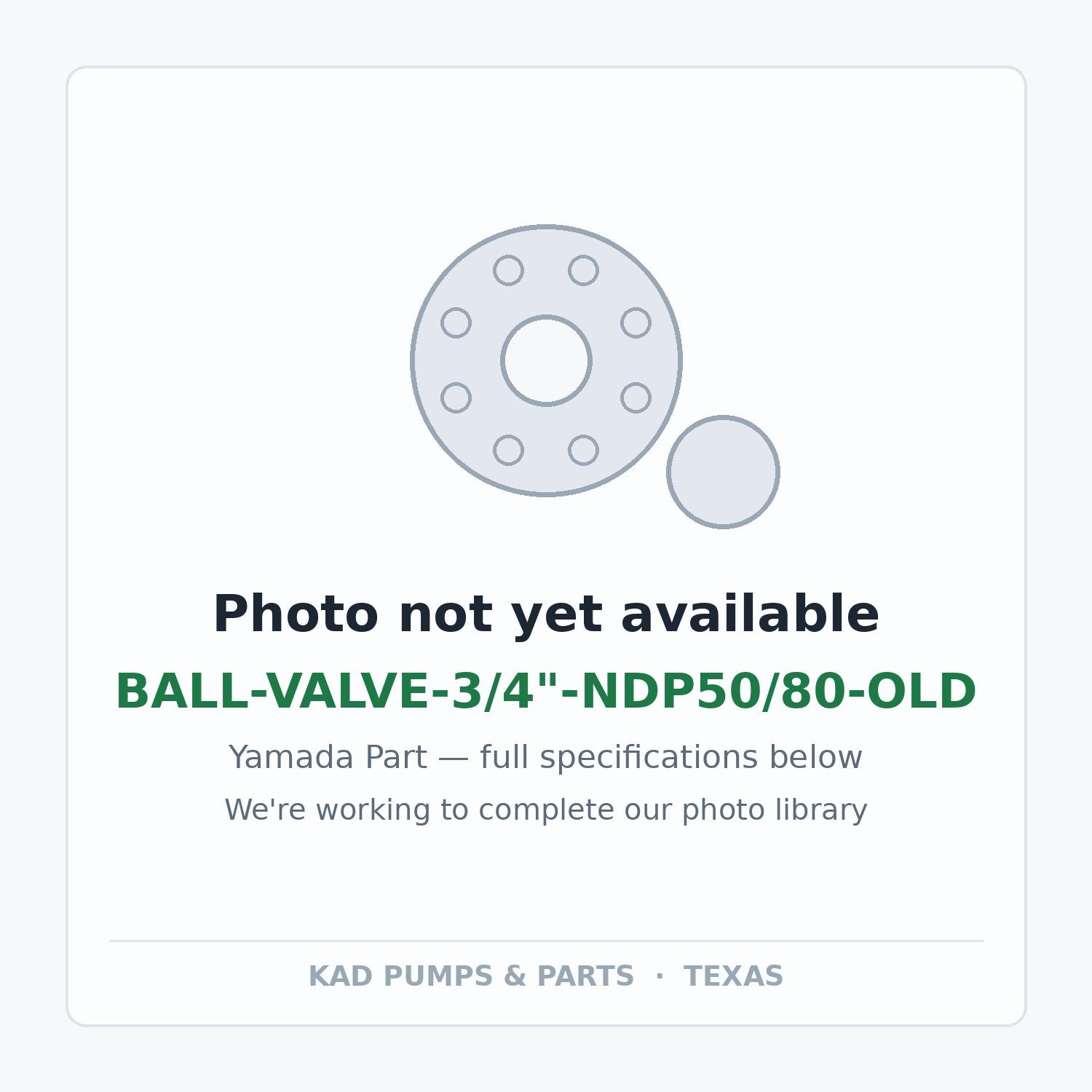 KAD placeholder — BALL-VALVE-3/4"-NDP50/80-OLD