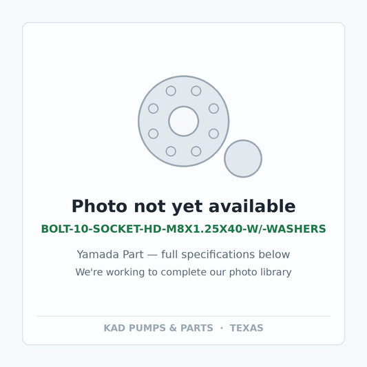 KAD placeholder — BOLT-10-SOCKET-HD-M8X1.25X40-W/-WASHERS