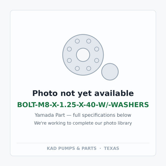 KAD placeholder — BOLT-M8-X-1.25-X-40-W/-WASHERS