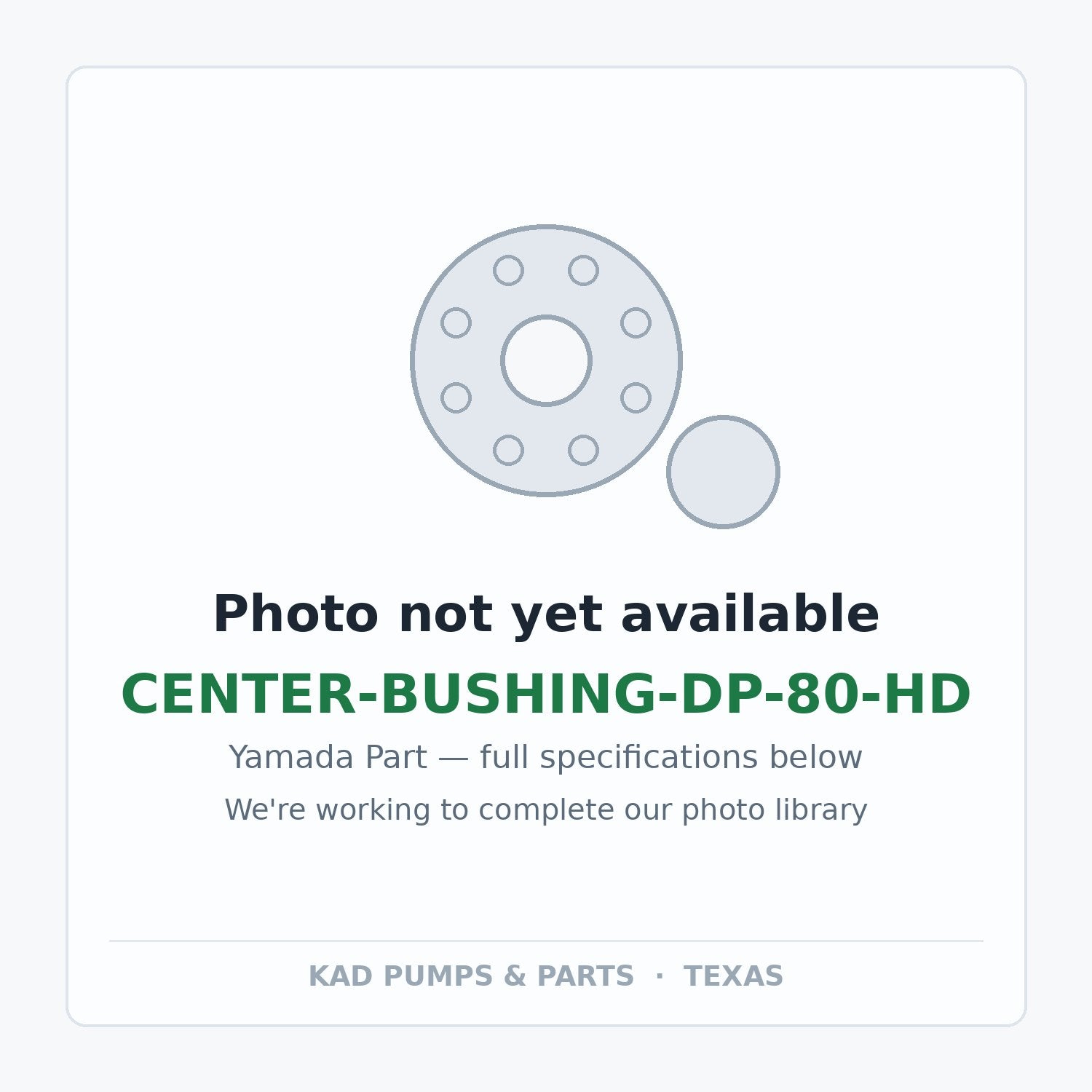 KAD placeholder — CENTER-BUSHING-DP-80-HD
