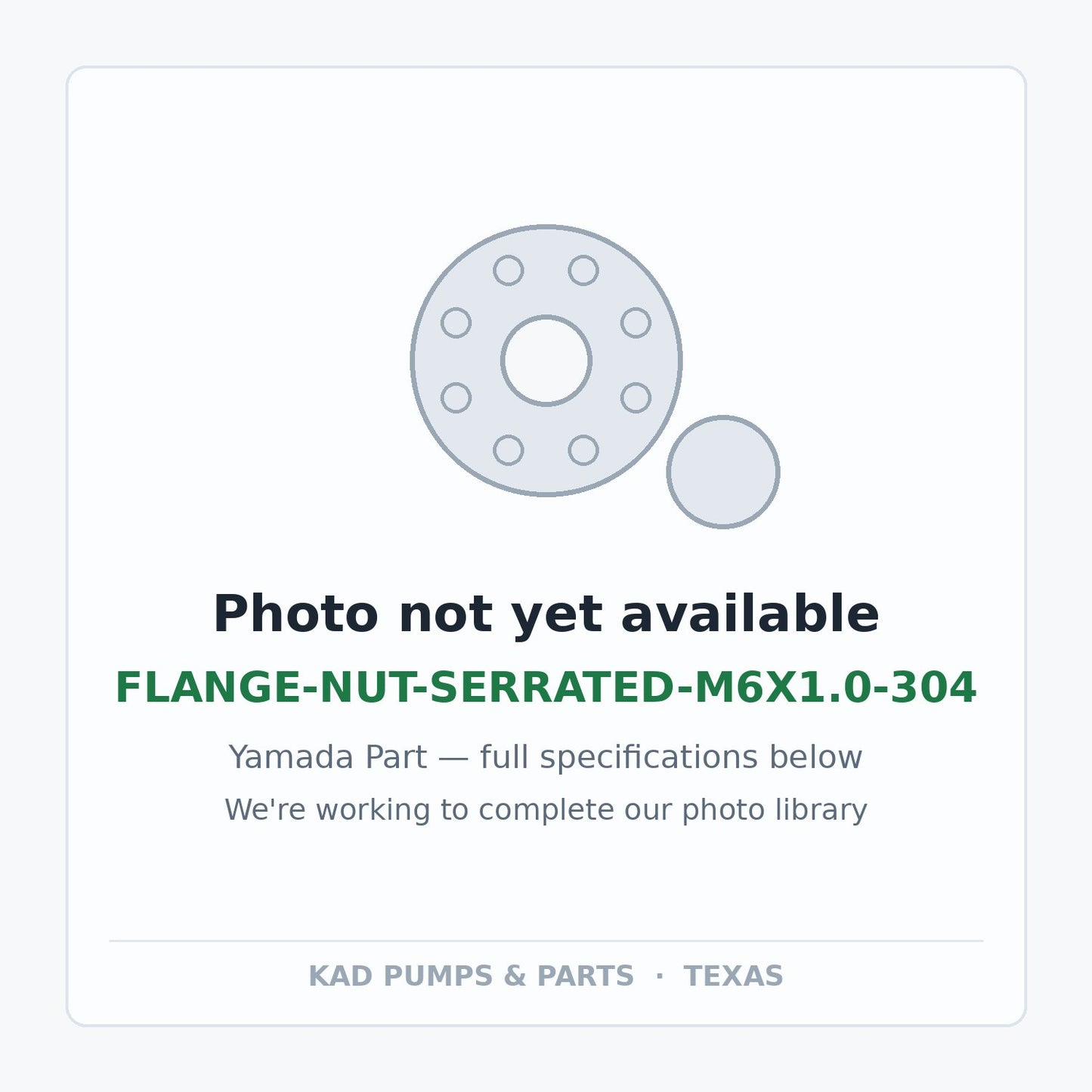 KAD placeholder — FLANGE-NUT-SERRATED-M6X1.0-304