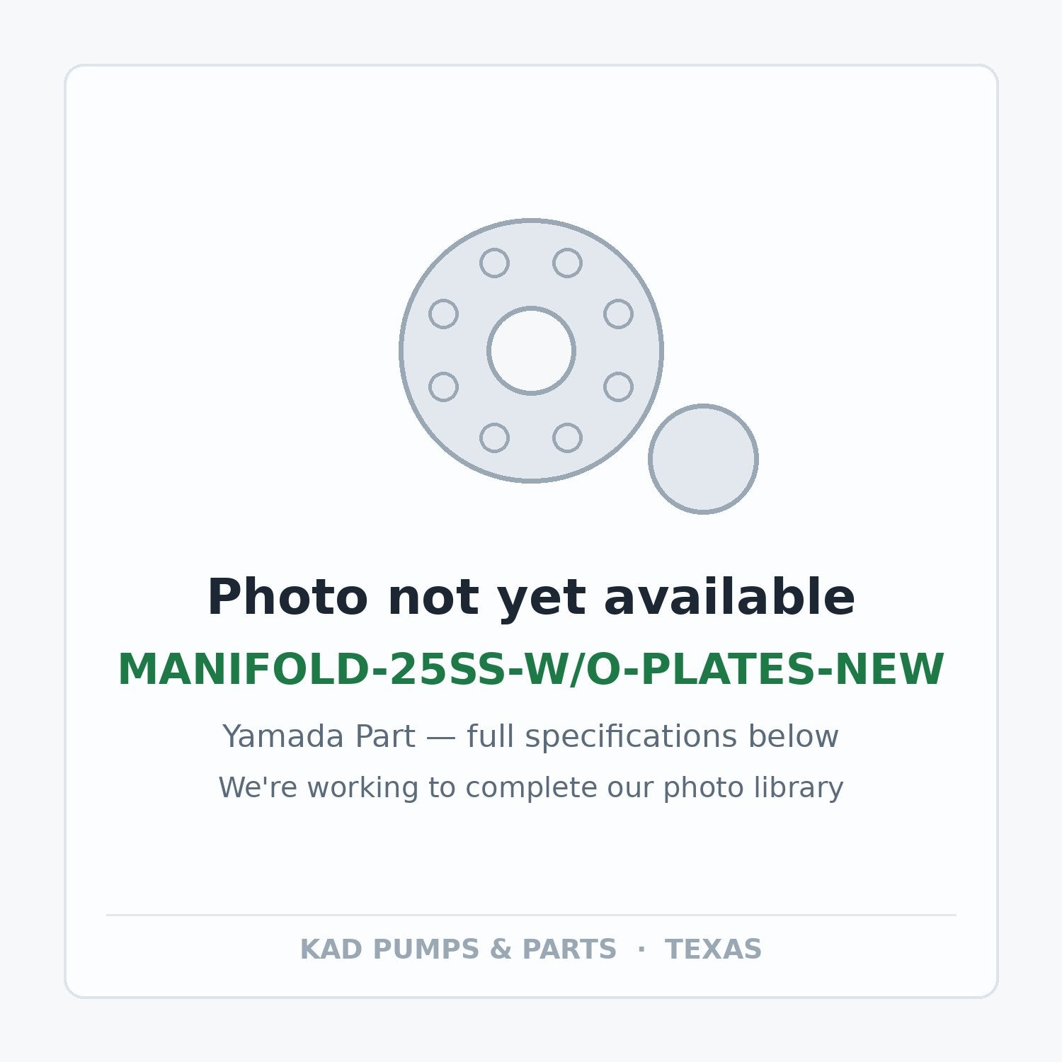 KAD placeholder — MANIFOLD-25SS-W/O-PLATES-NEW