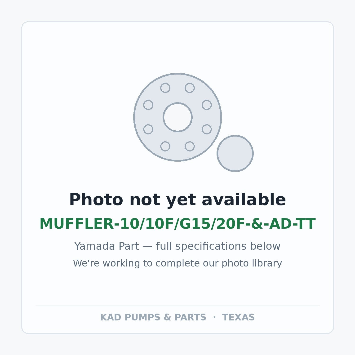 KAD placeholder — MUFFLER-10/10F/G15/20F-&-AD-TT