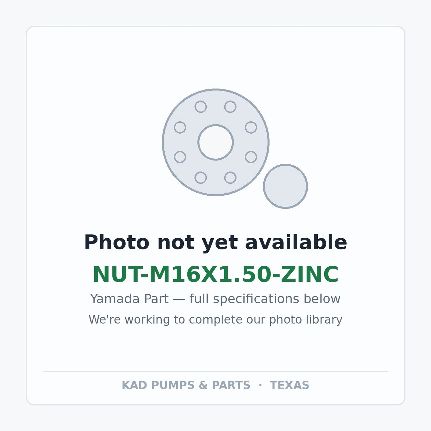 KAD placeholder — NUT-M16X1.50-ZINC