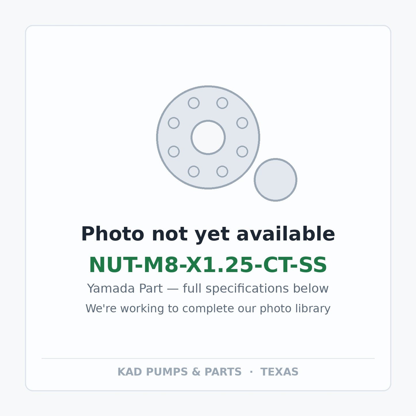 KAD placeholder — NUT-M8-X1.25-CT-SS