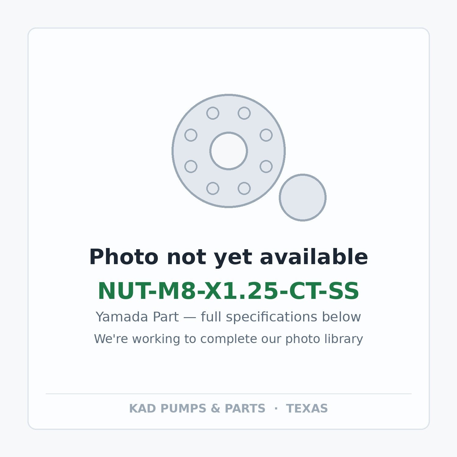 KAD placeholder — NUT-M8-X1.25-CT-SS