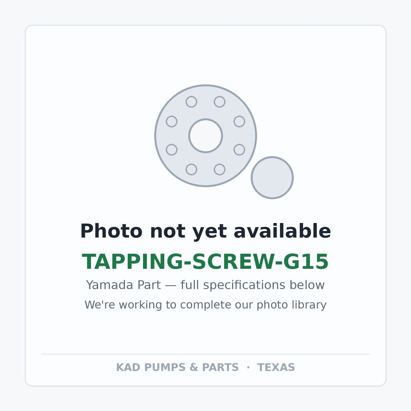 KAD placeholder — TAPPING-SCREW-G15