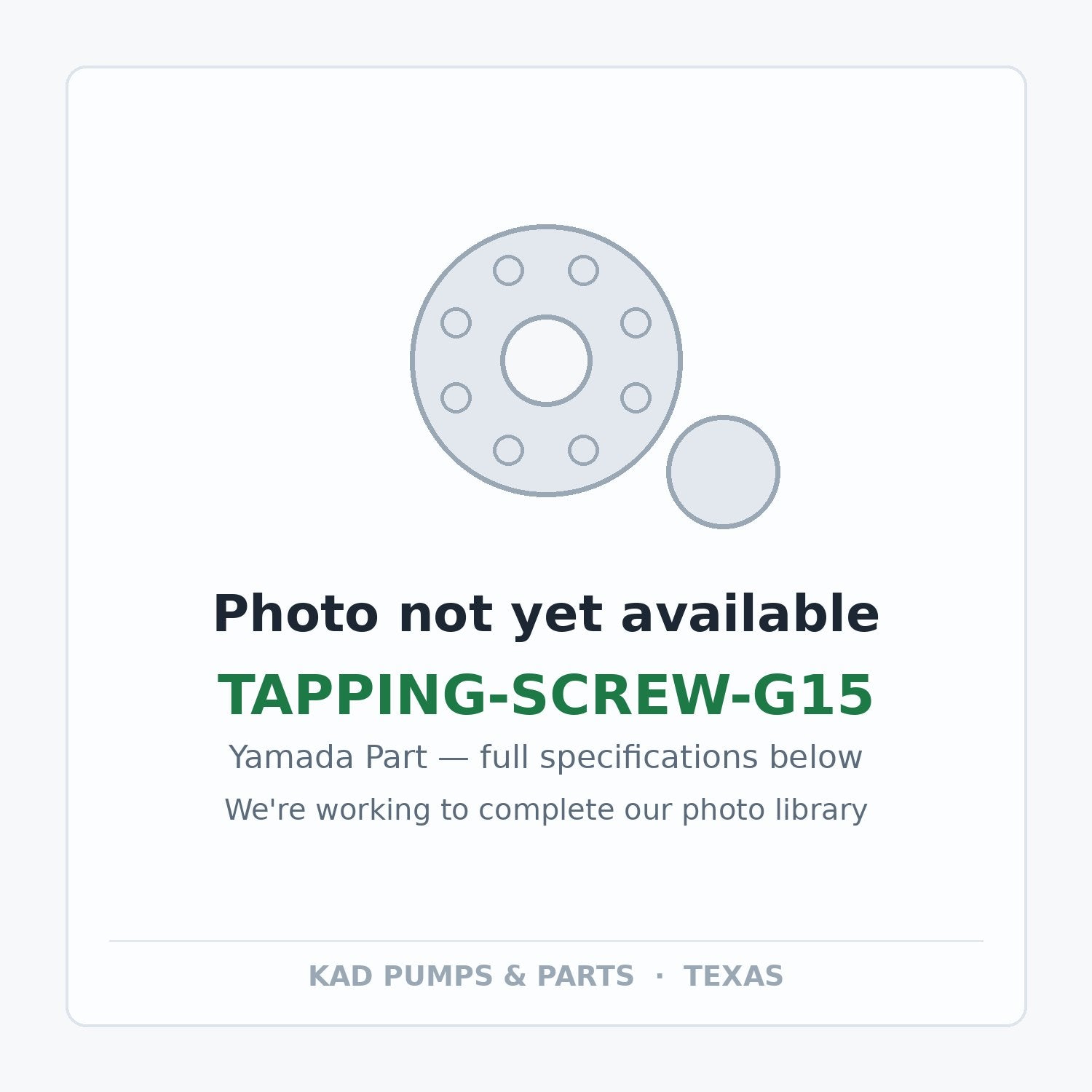 KAD placeholder — TAPPING-SCREW-G15