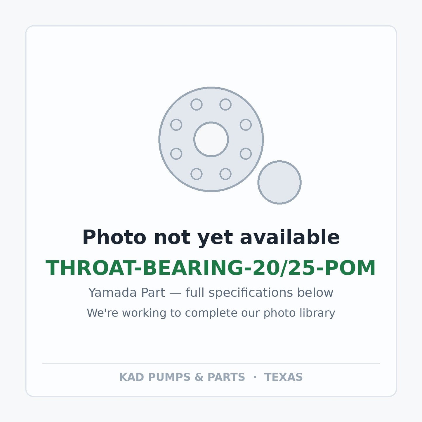 KAD placeholder — THROAT-BEARING-20/25-POM