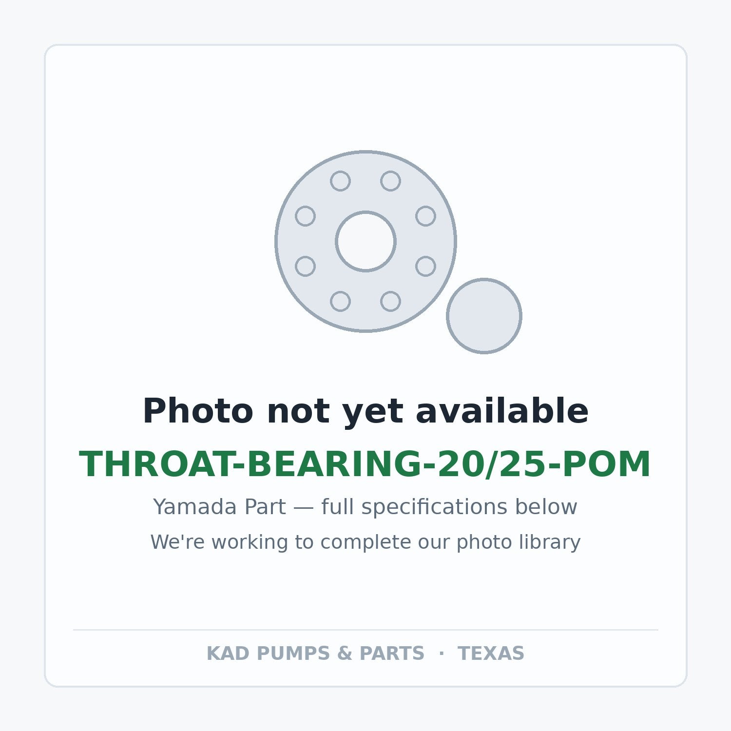 KAD placeholder — THROAT-BEARING-20/25-POM