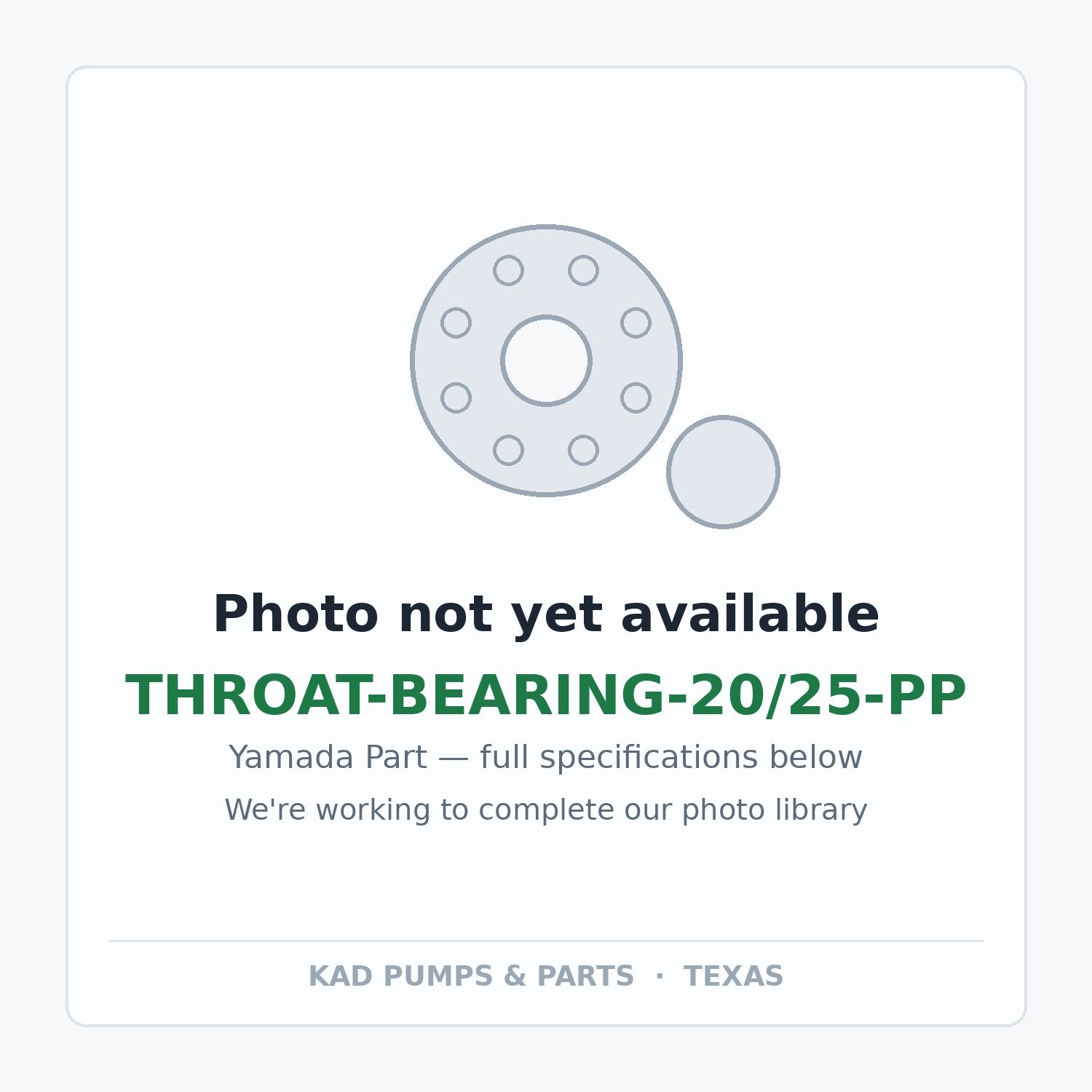 KAD placeholder — THROAT-BEARING-20/25-PP