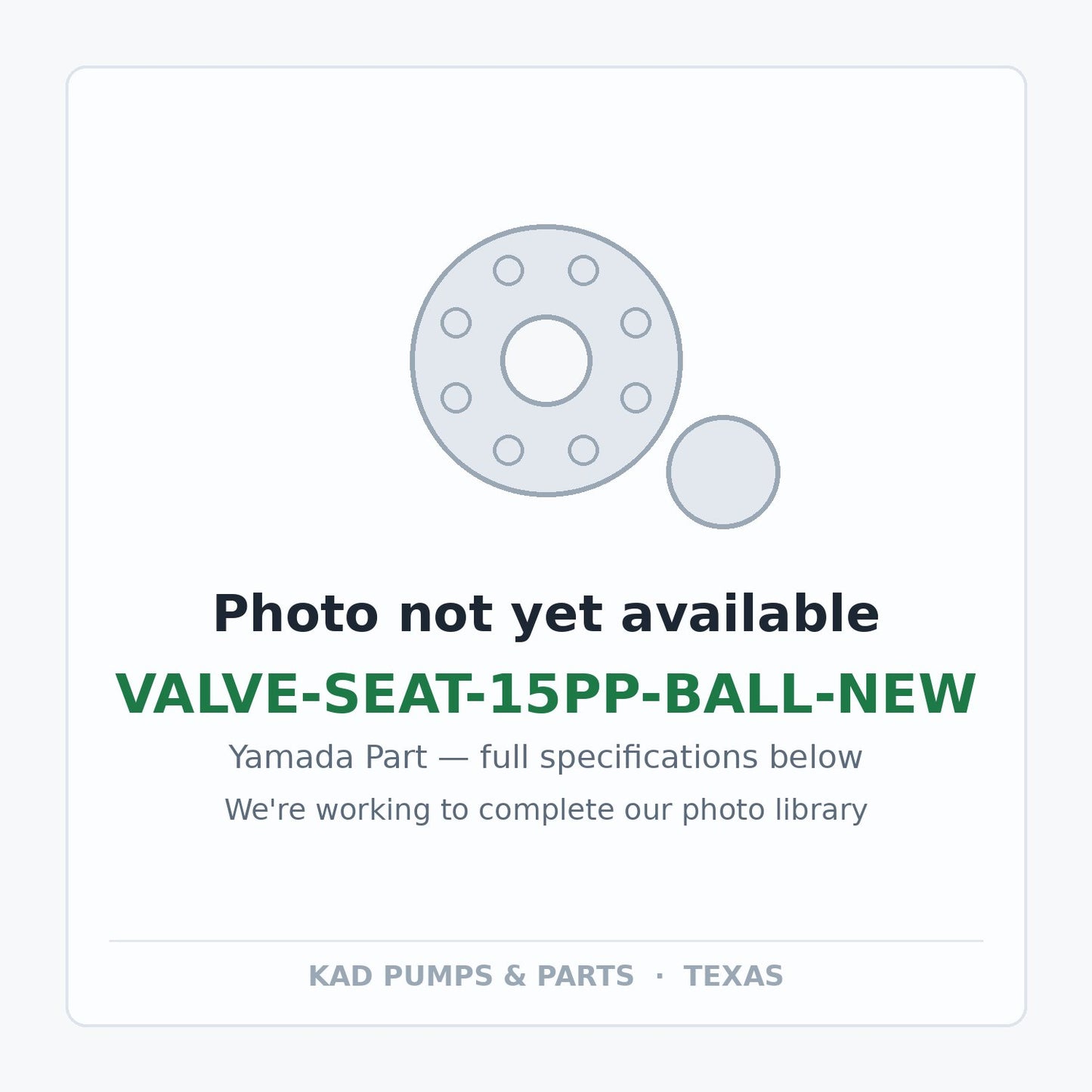 KAD placeholder — VALVE-SEAT-15PP-BALL-NEW