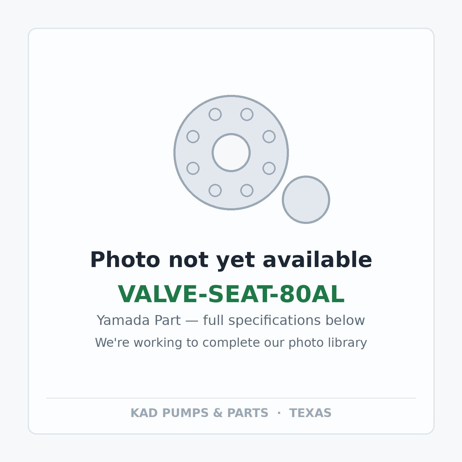 KAD placeholder — VALVE-SEAT-80AL