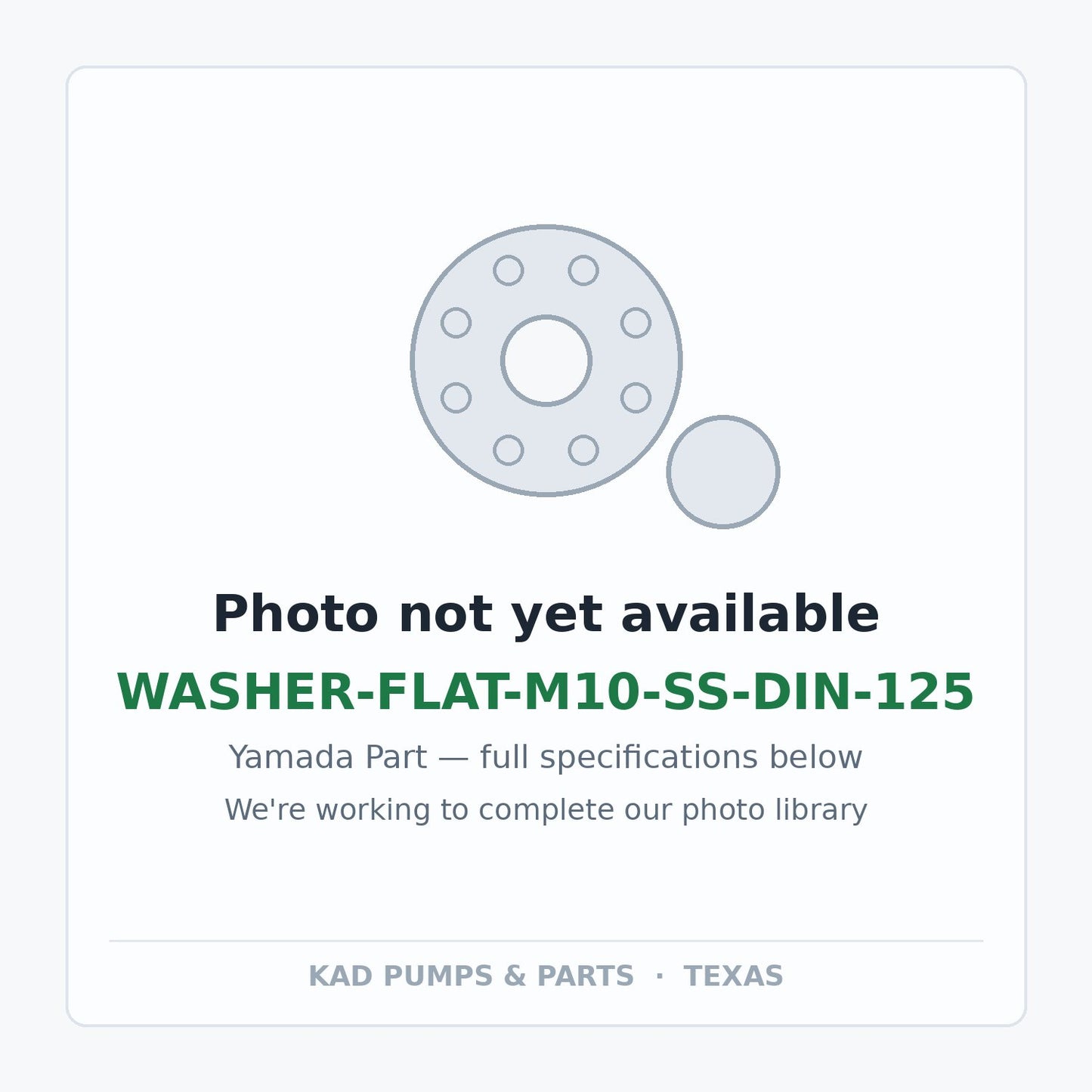 KAD placeholder — WASHER-FLAT-M10-SS-DIN-125