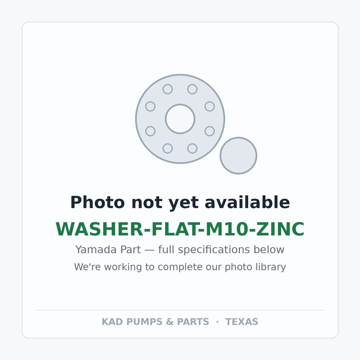 KAD placeholder — WASHER-FLAT-M10-ZINC