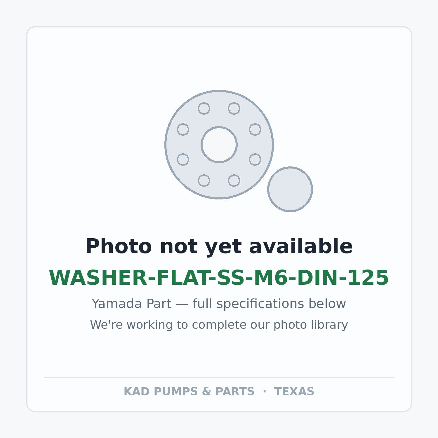 KAD placeholder — WASHER-FLAT-SS-M6-DIN-125