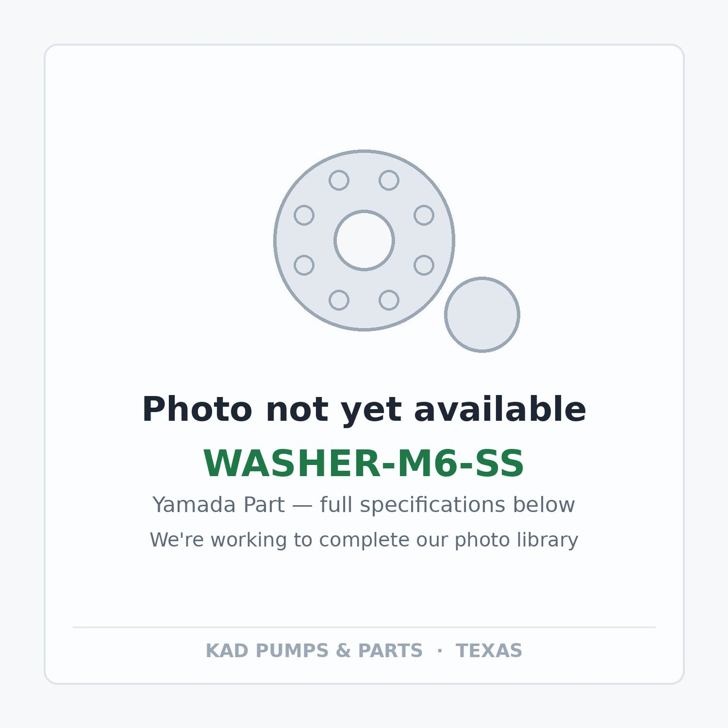 KAD placeholder — WASHER-M6-SS