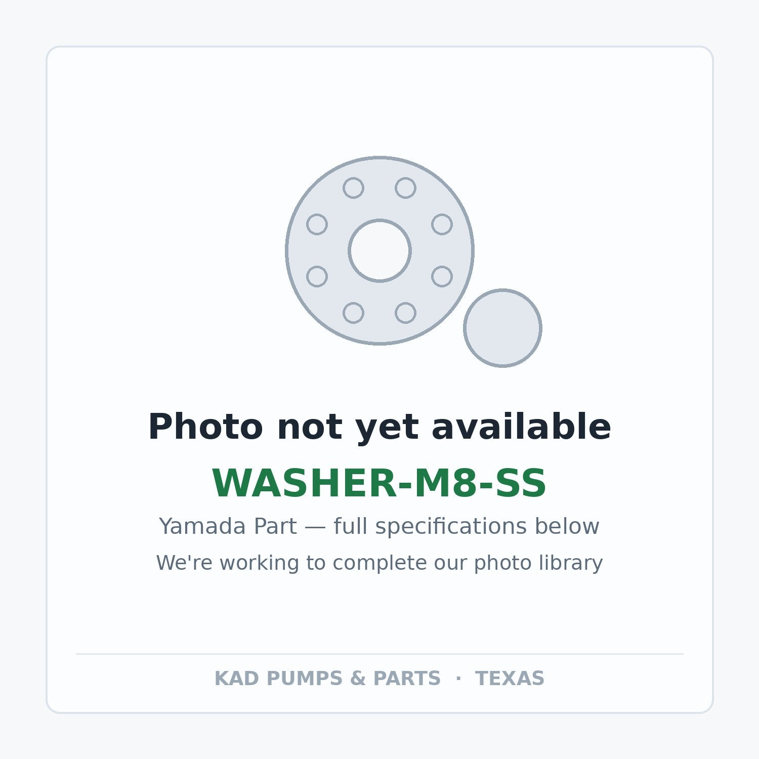 KAD placeholder — WASHER-M8-SS